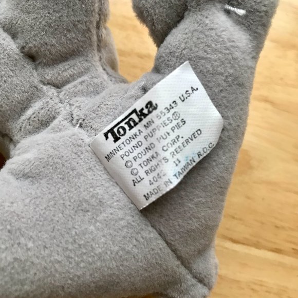 Vintage 1980s Tonka Pound Puppies Grey with Brown Spots 🐶 - Picture 10 of 14